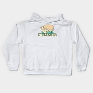 Vintage Style Minnesota Decal Kids Hoodie